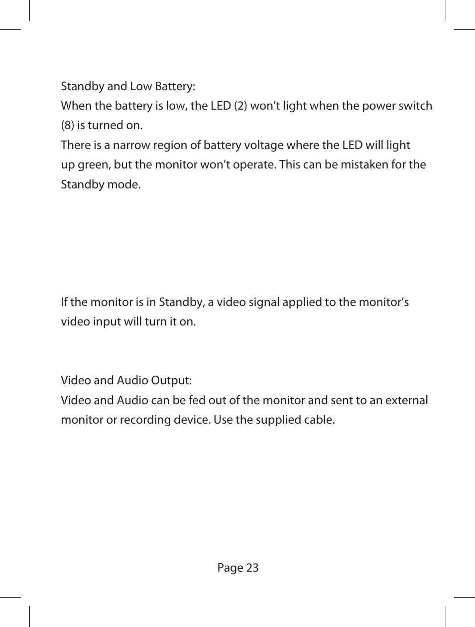 Camview w35 manual proof 24 | Triplett CamView W35v – PN: 8055 User Manual | Page 24 / 32