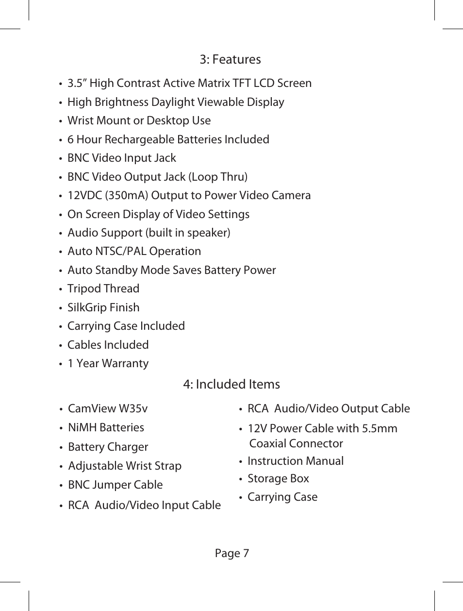 Camview w35 manual proof8 | Triplett CamView W35v – PN: 8055 User Manual | Page 8 / 32