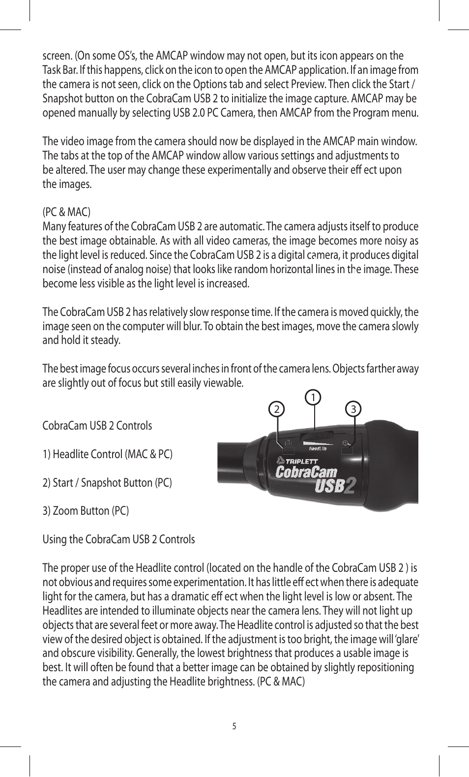 Triplett CobraCam USB 2 – PN: 8105 User Manual | Page 5 / 10