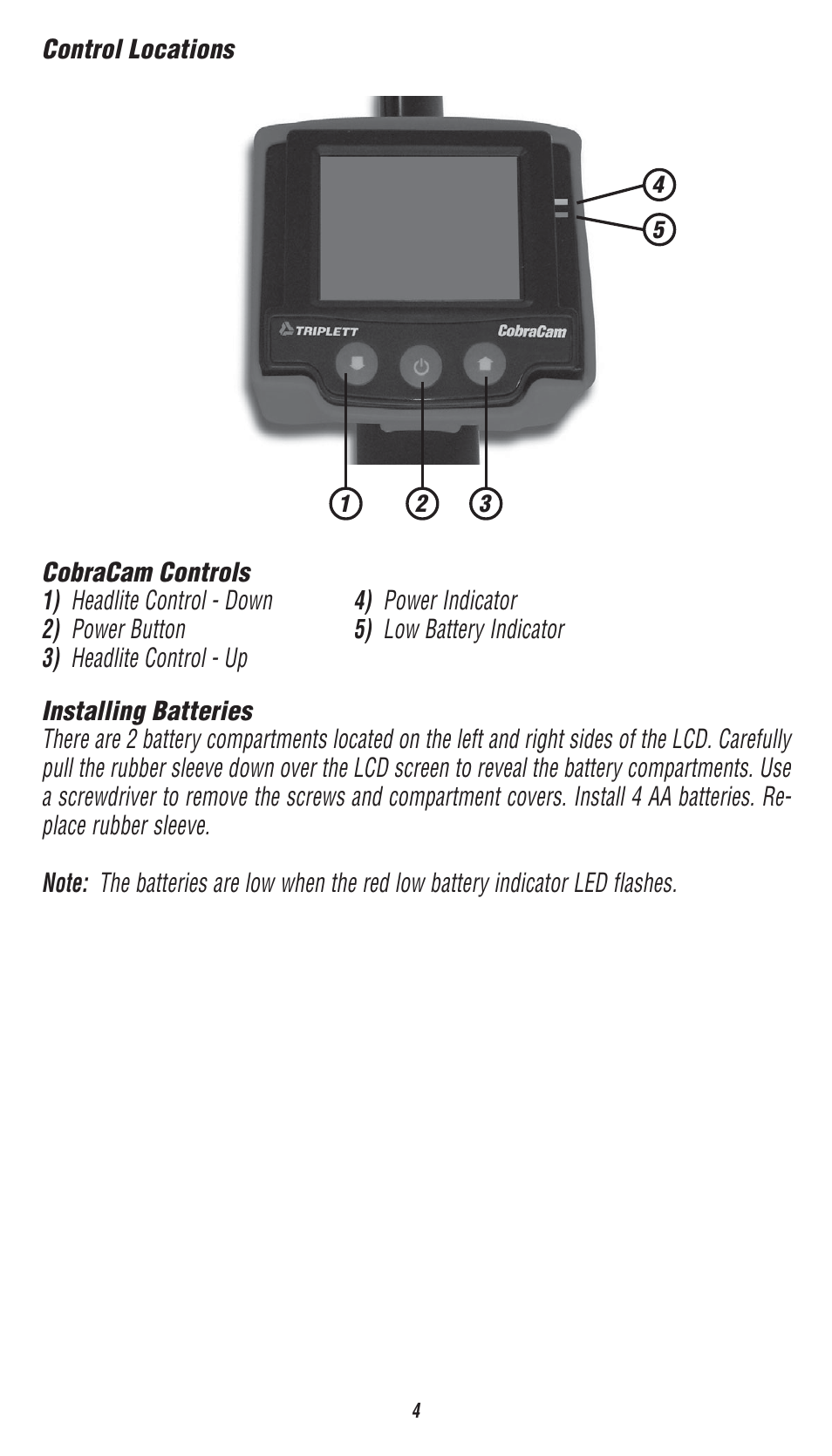 Triplett CobraCam – PN: 8110 User Manual | Page 4 / 8