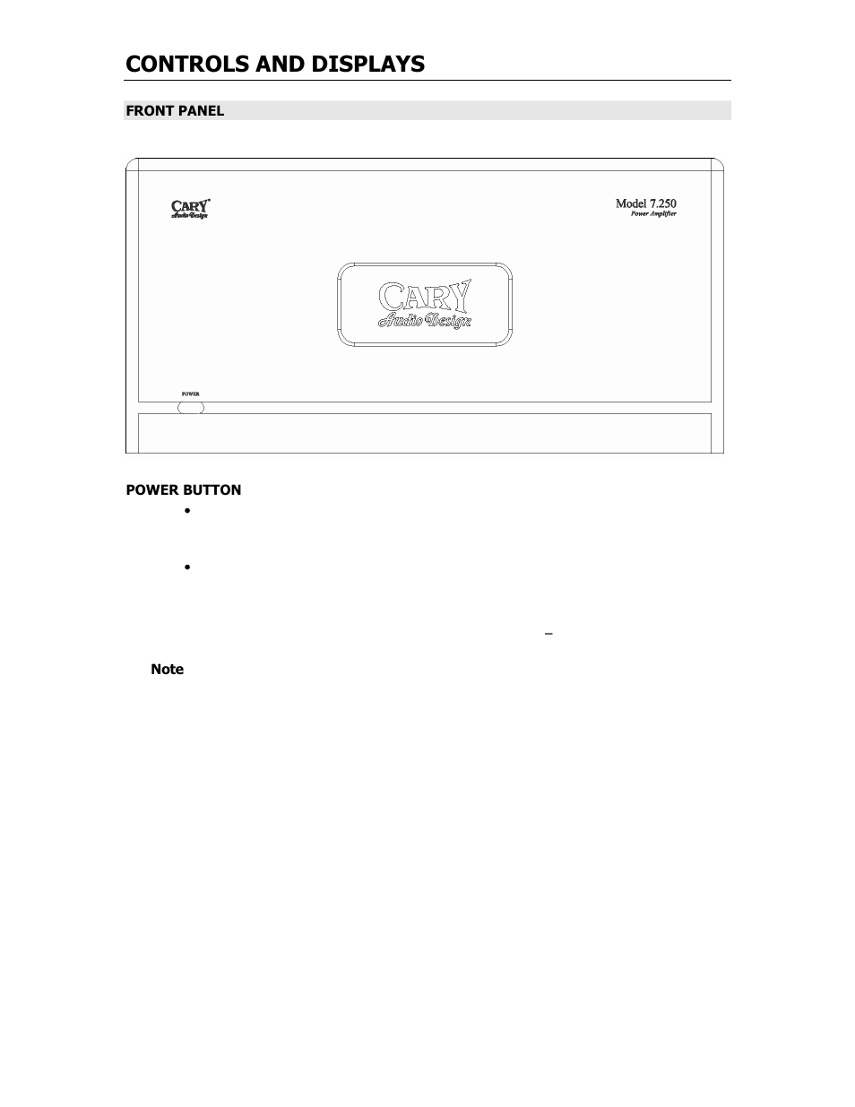 Controls and displays | Cary Audio Design 7.25 User Manual | Page 10 / 23