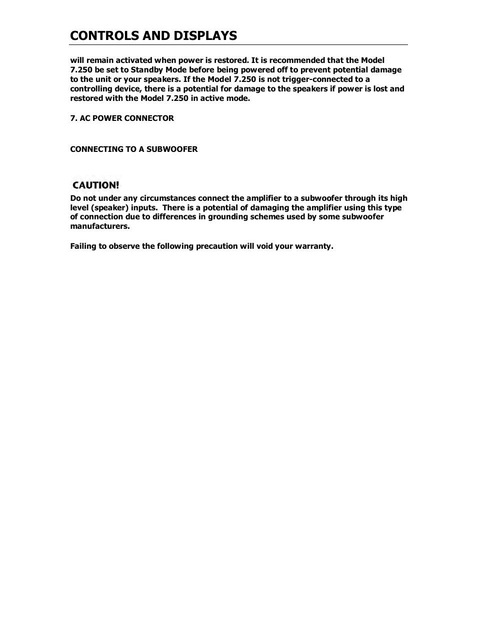 Controls and displays | Cary Audio Design 7.25 User Manual | Page 13 / 23