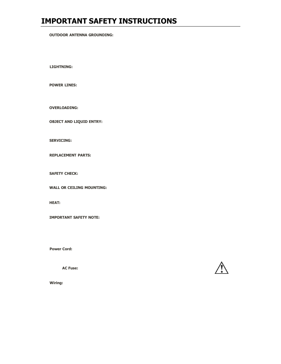 Important safety instructions | Cary Audio Design 7.25 User Manual | Page 4 / 23