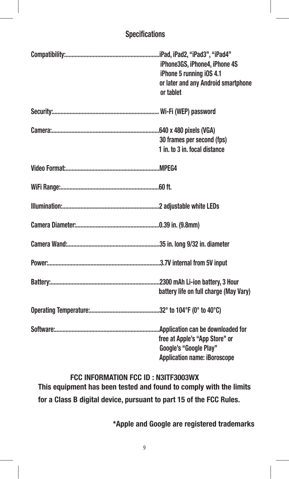 Triplett CobraCam Wifi – PN: 8120 User Manual | Page 9 / 12