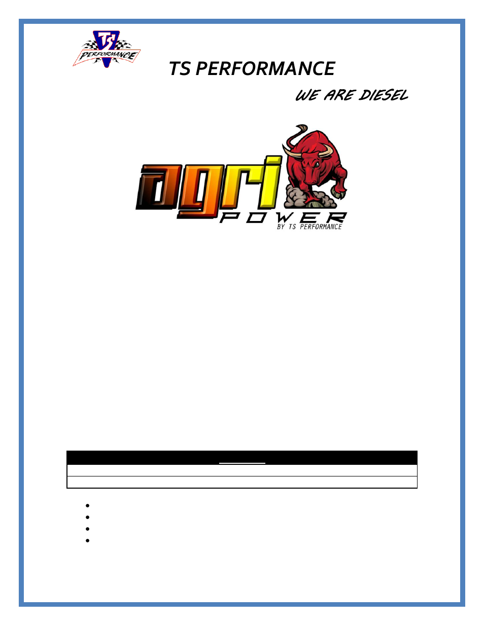 TS Performance 4110201 User Manual | 4 pages