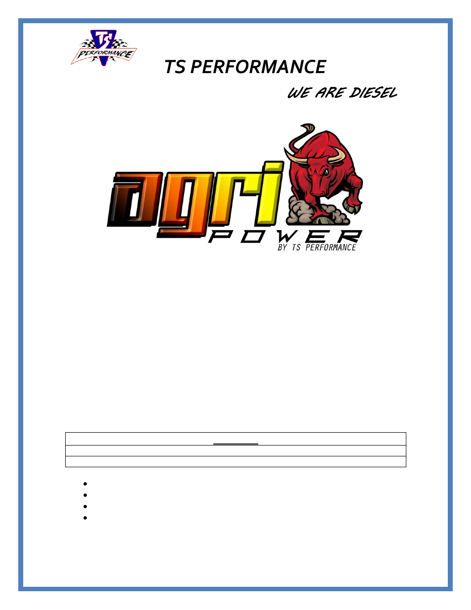 TS Performance 4110801 User Manual | 4 pages
