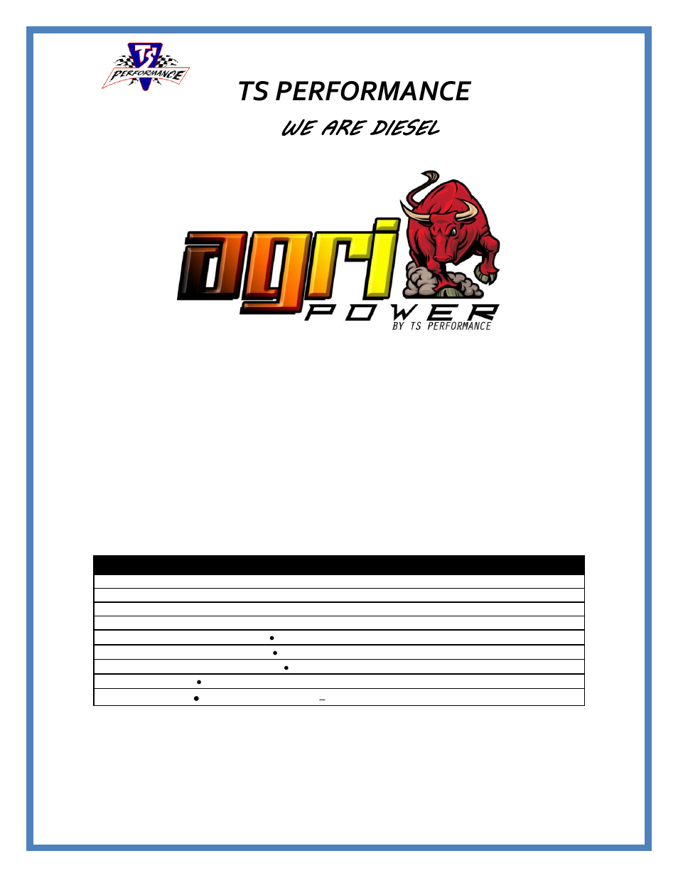 TS Performance 4110803 User Manual | 5 pages