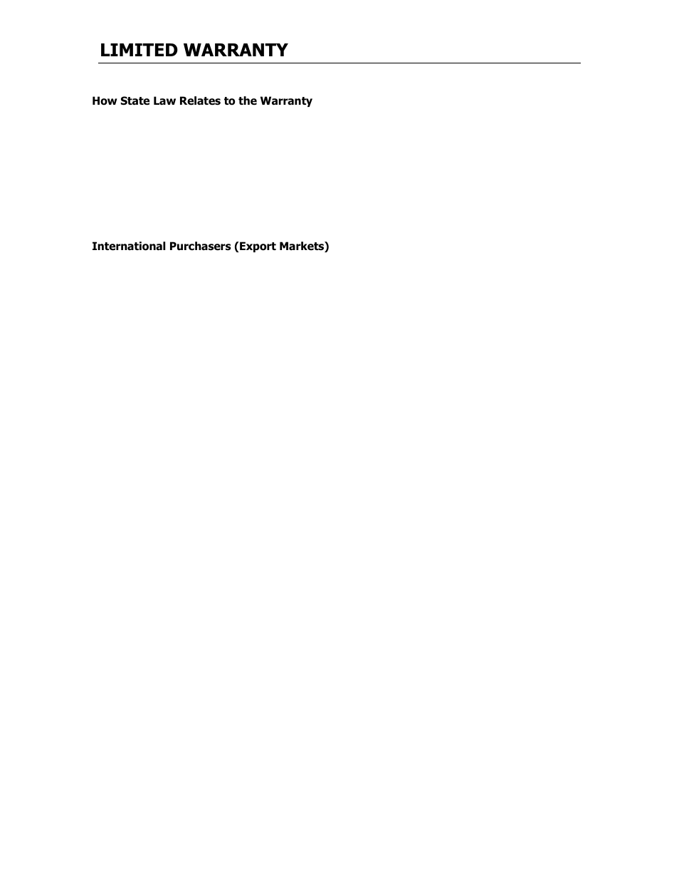 Limited warranty | Cary Audio Design CD-500 User Manual | Page 22 / 23
