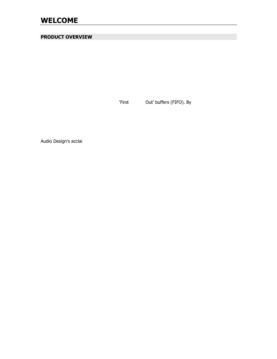 Welcome | Cary Audio Design CD-500 User Manual | Page 5 / 23