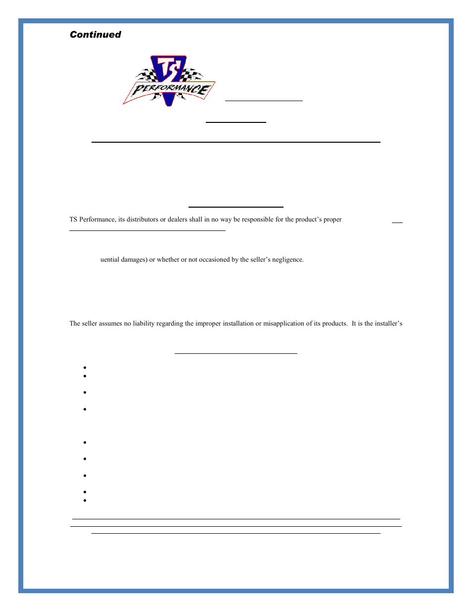 TS Performance 1110203 User Manual | Page 4 / 4