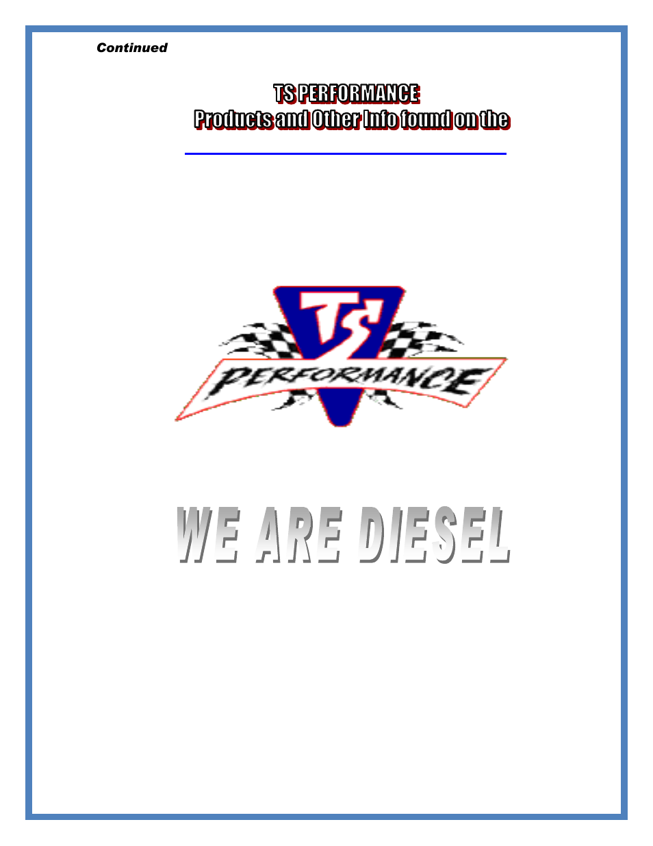 TS Performance 1110304 User Manual | Page 6 / 6