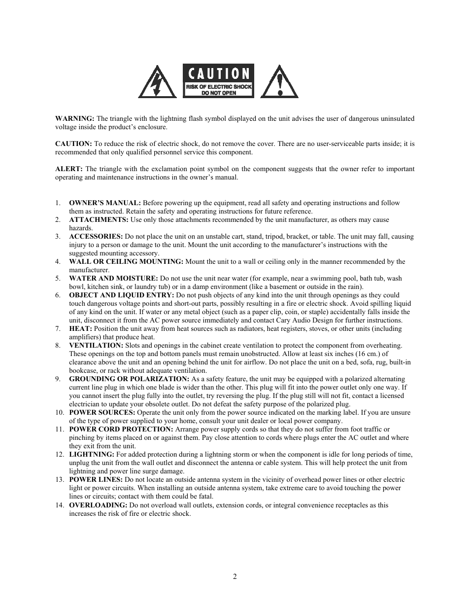 Cary Audio Design PH 302 MKII User Manual | Page 3 / 11