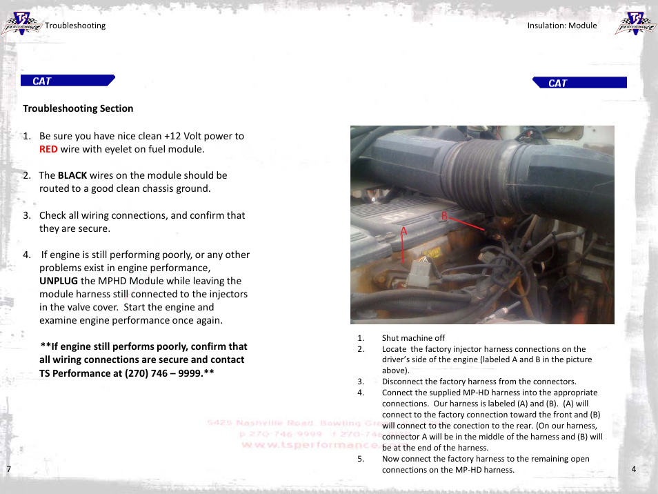 Slide number 5, Cat acert installation | TS Performance 8210202 User Manual | Page 5 / 6