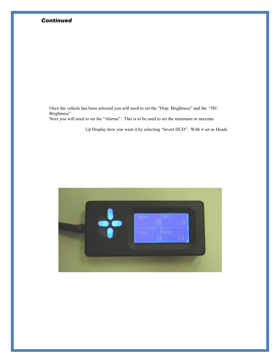 Tsmpdw/mp-dhu operation of mp-d monitor | TS Performance 5130100 User Manual | Page 2 / 8