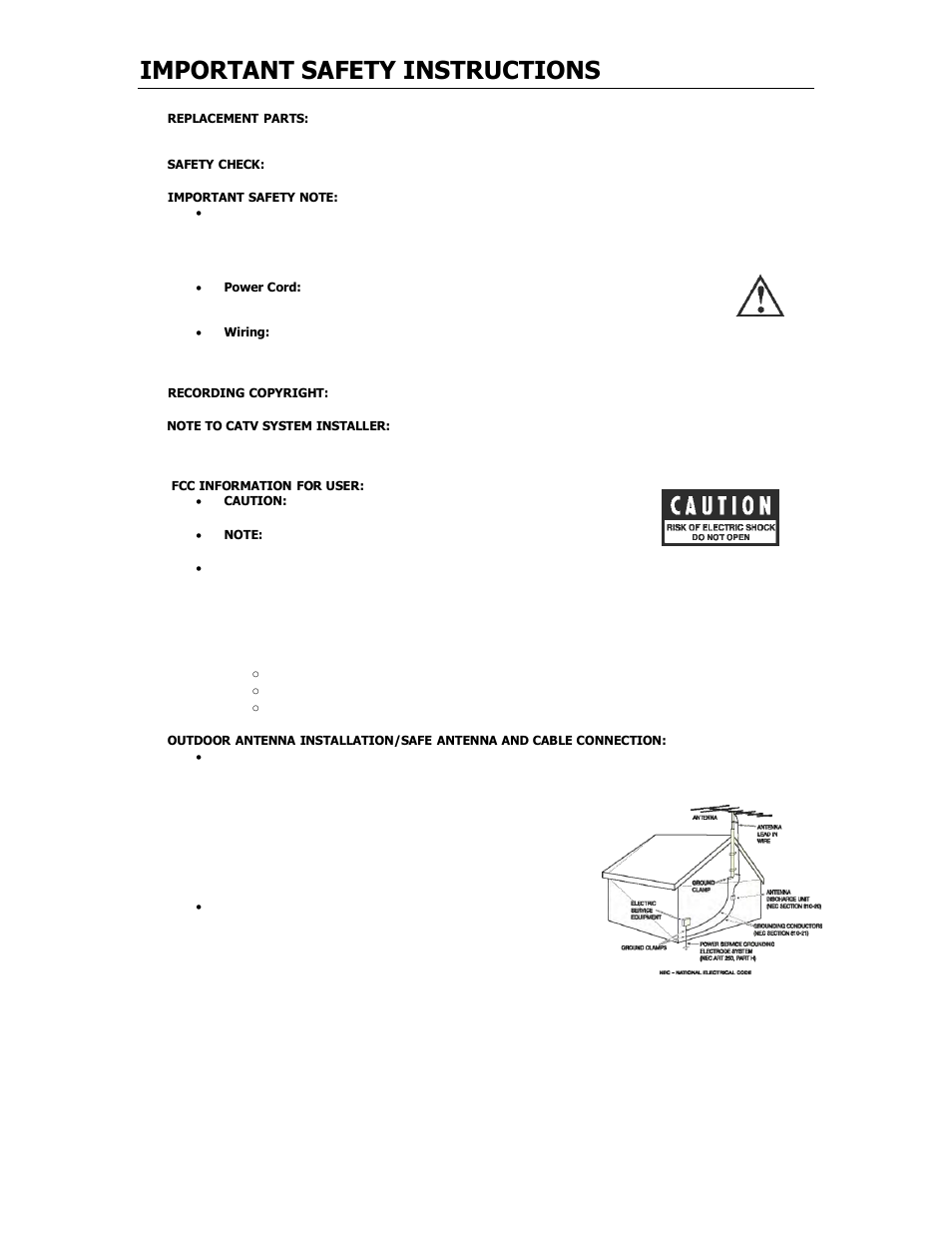 Important safety instructions | Cary Audio Design SA-200.2 User Manual | Page 4 / 17