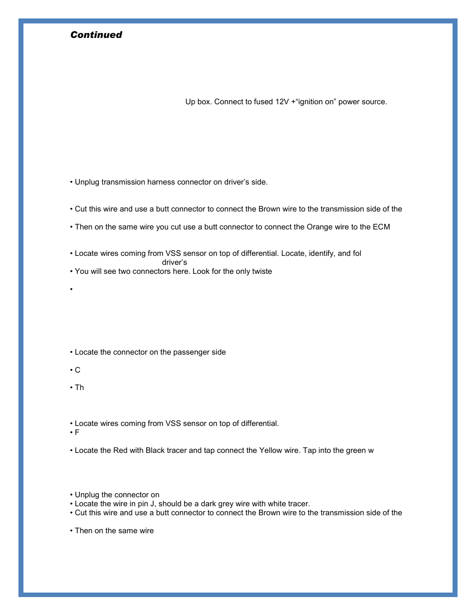 Wiring instructions | TS Performance 5120100 User Manual | Page 2 / 4