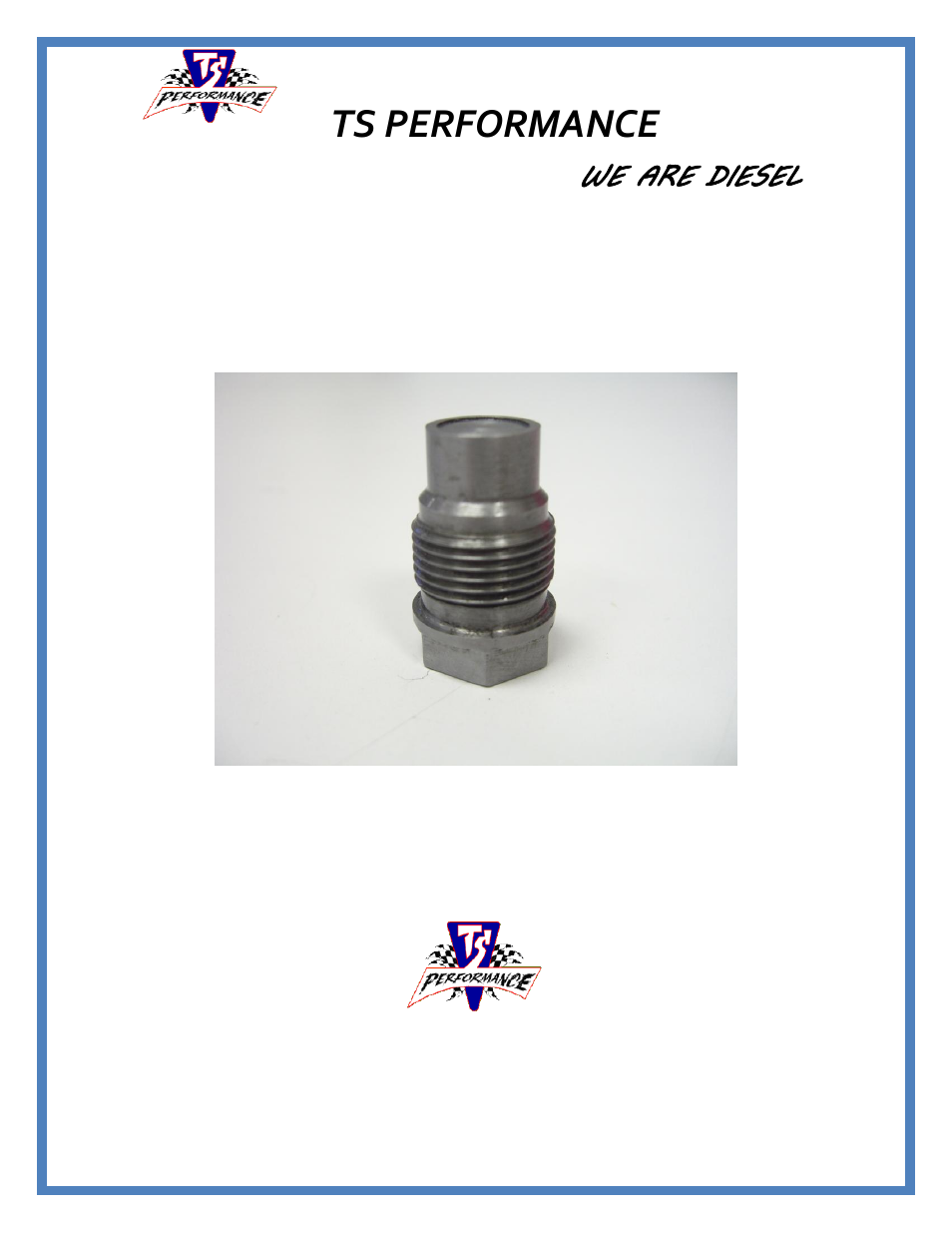 TS Performance 6.7L Dodge Fuel Plug User Manual | 4 pages