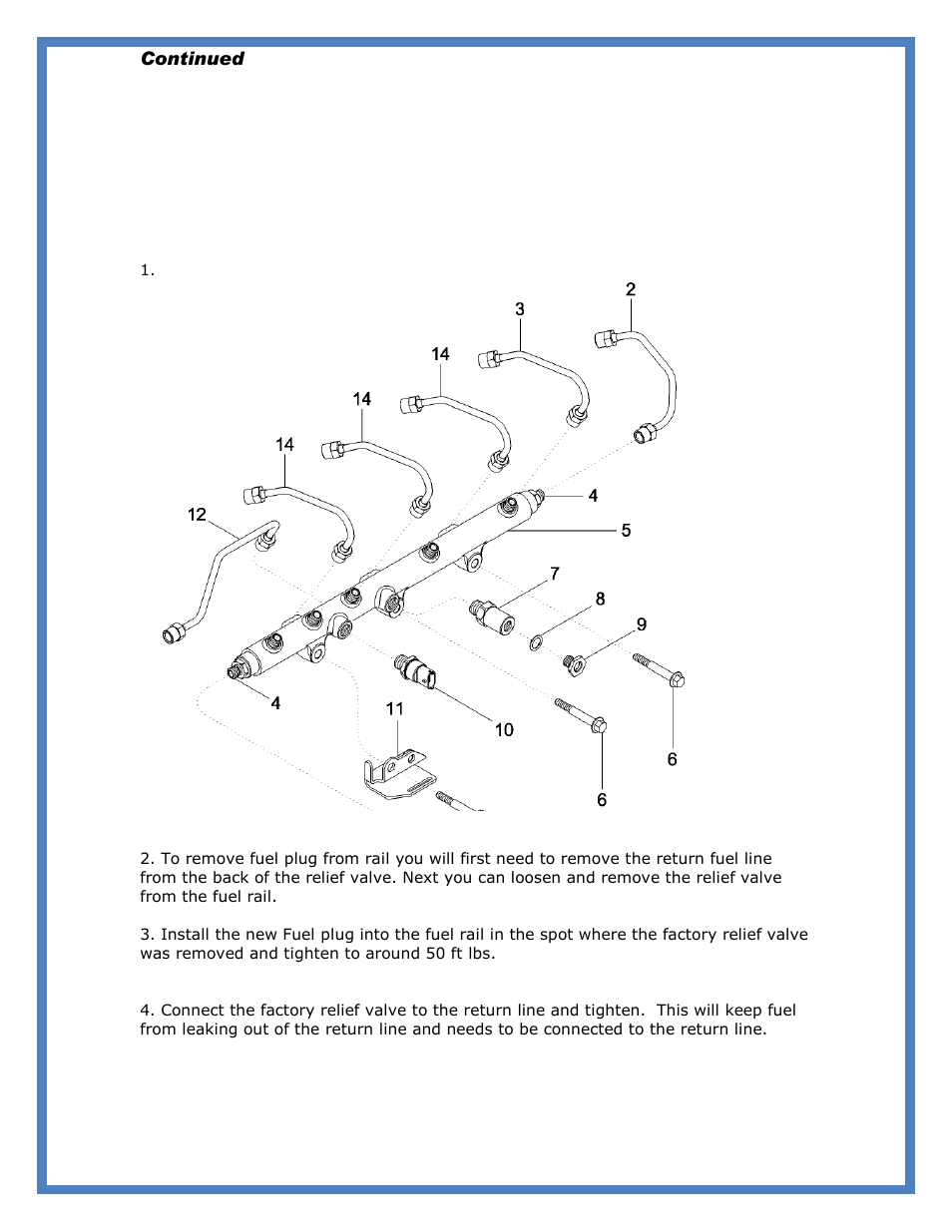 Bosch common rail fuel plug | TS Performance Bosch CR Fuel Plug User Manual | Page 2 / 4