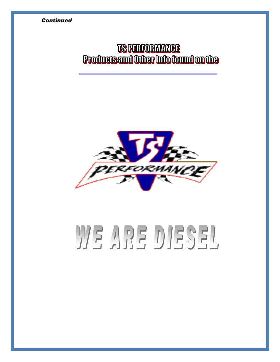 TS Performance Duramax Shim Kit User Manual | Page 6 / 6