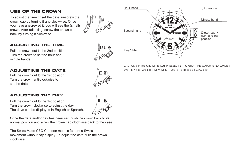 TW Steel CEO Canteen 3 Hands User Manual | Page 3 / 17