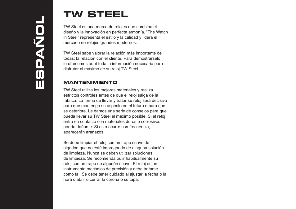 Esp añol, Tw steel | TW Steel CEO Canteen Chronograph User Manual | Page 10 / 17