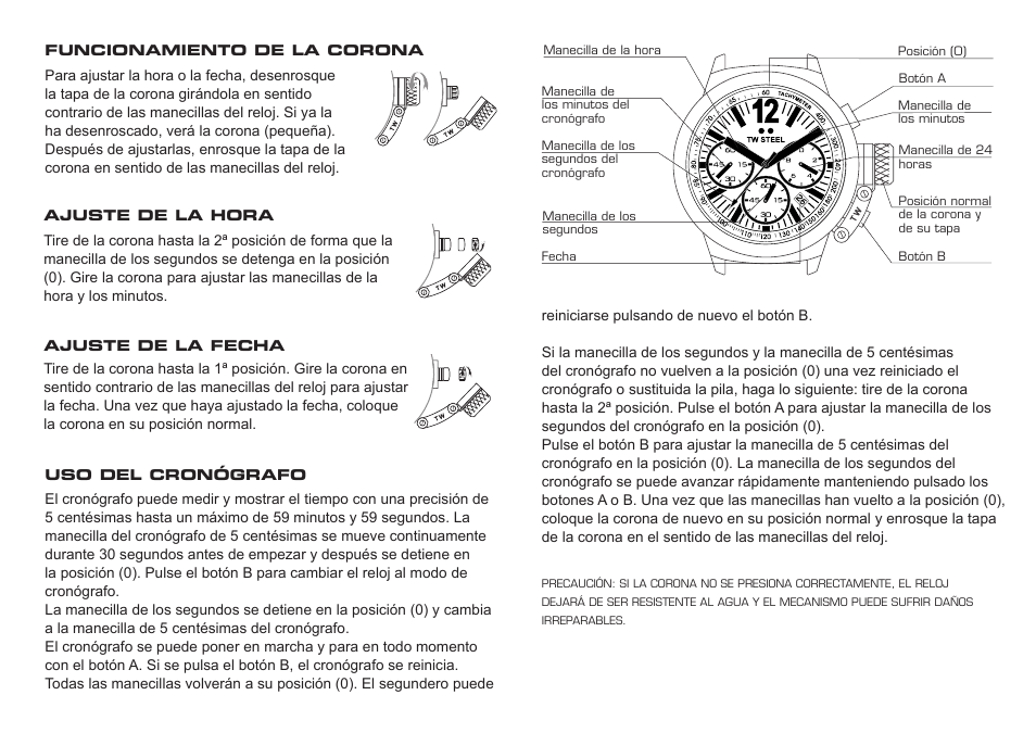 TW Steel CEO Canteen Chronograph User Manual | Page 11 / 17