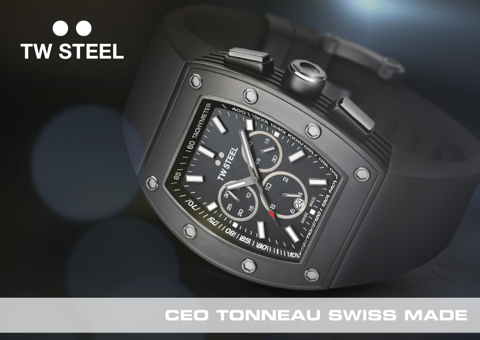 TW Steel CEO Tonneau Swiss Made User Manual | 17 pages