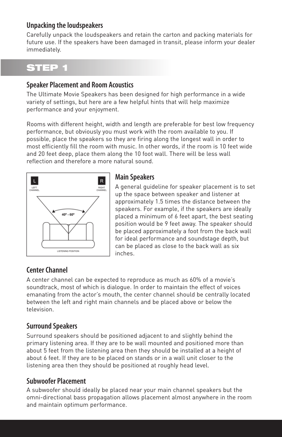 Step 1 | Ultimate-sound Movie System User Manual | Page 2 / 4