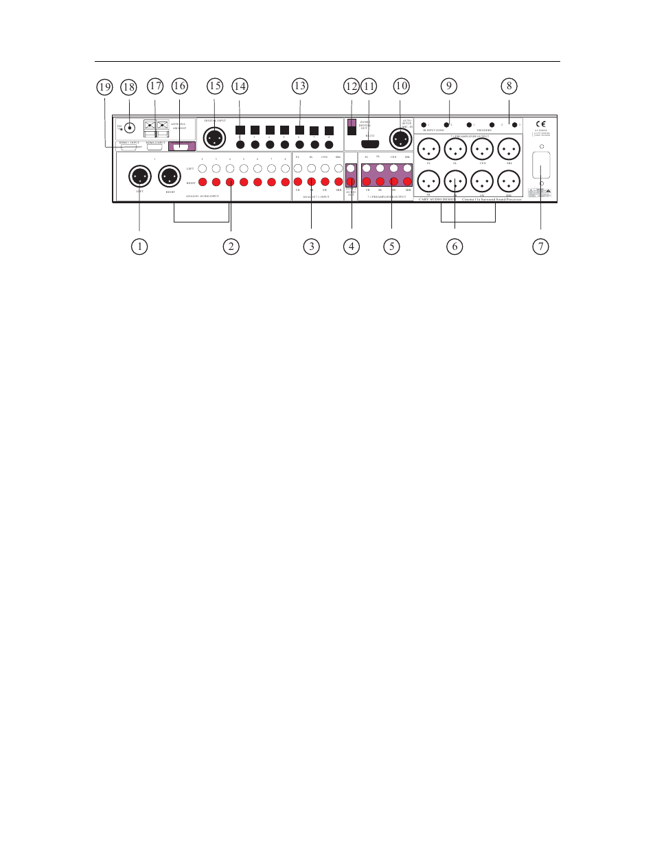 Controls and displays, Custom installation use only | Cary Audio Design HD Surround Sound Processor Cinema 11a User Manual | Page 21 / 53