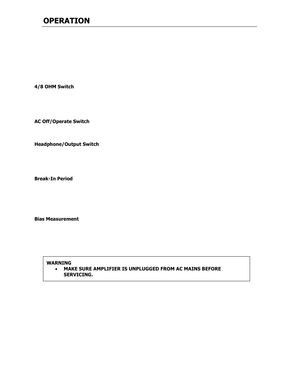 Operation | Cary Audio Design SLI-80 User Manual | Page 10 / 18