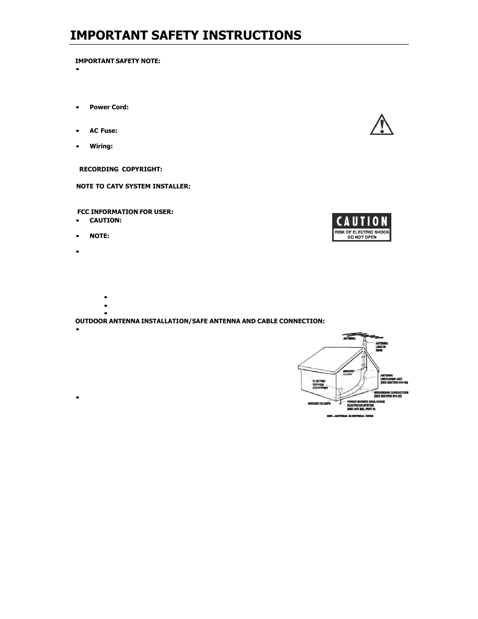 Important safety instructions | Cary Audio Design SLI-80 User Manual | Page 4 / 18