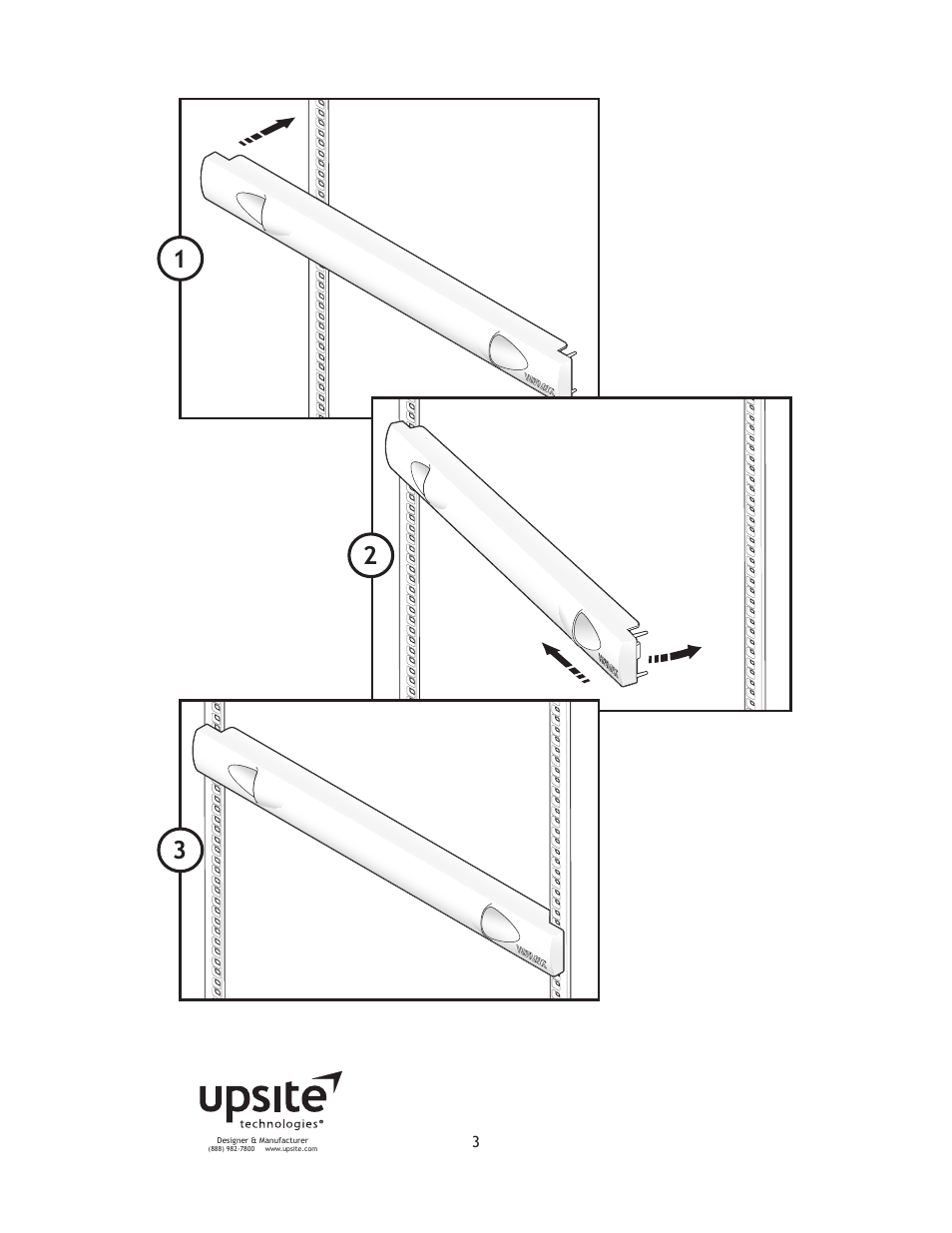 Upsite 10033 Blanking Panel – 2U User Manual | Page 3 / 6