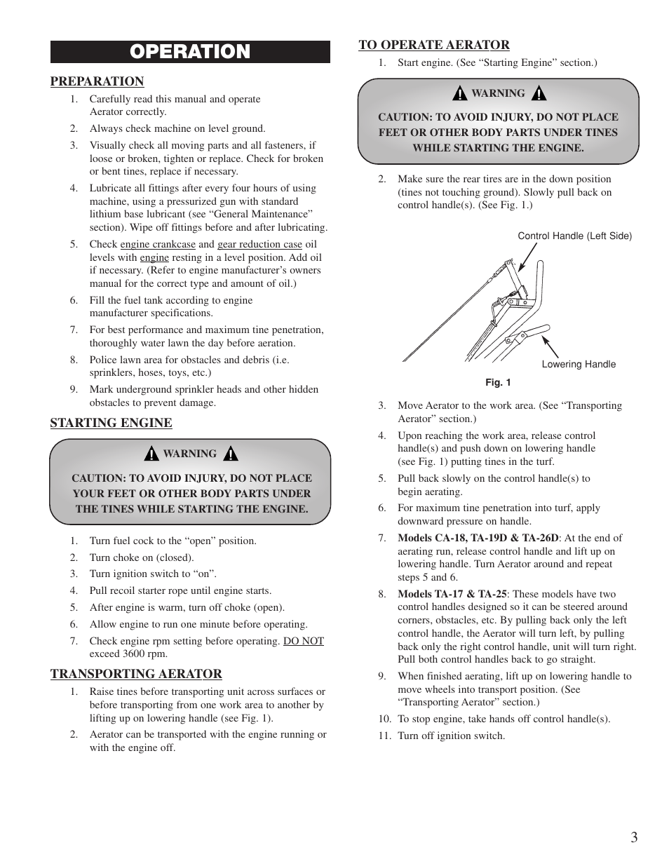 Operation | Classen 60-RT User Manual | Page 5 / 30