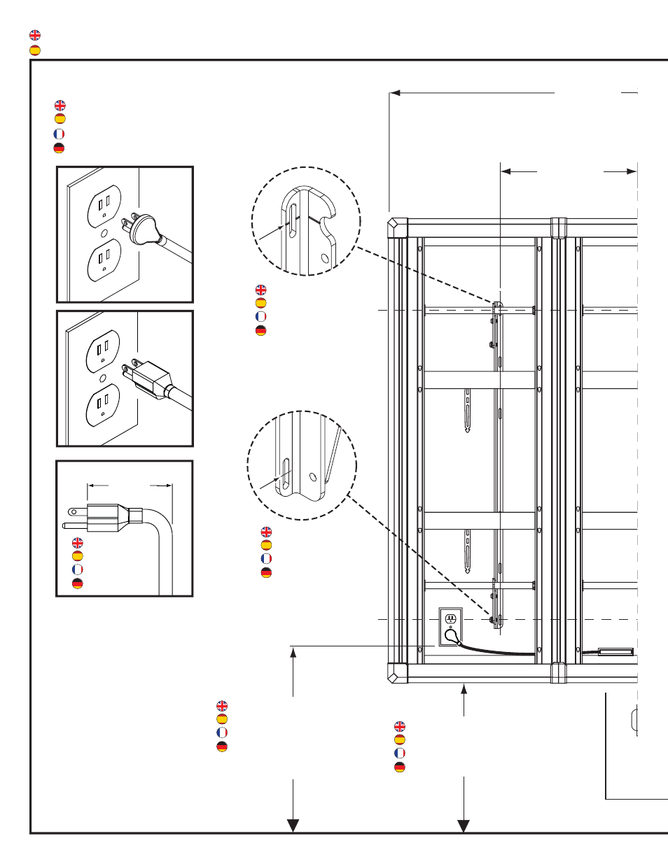 Mounting on wall, Montar en la pared 3 | Vantage Point ES Series - 294732 User Manual | Page 4 / 15