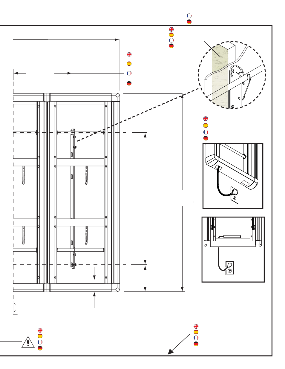 Montage sur le mur befestigung an der wand | Vantage Point ES Series - 294732 User Manual | Page 5 / 15