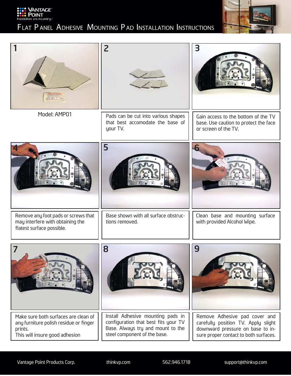 Vantage Point AMP01 User Manual | 1 page