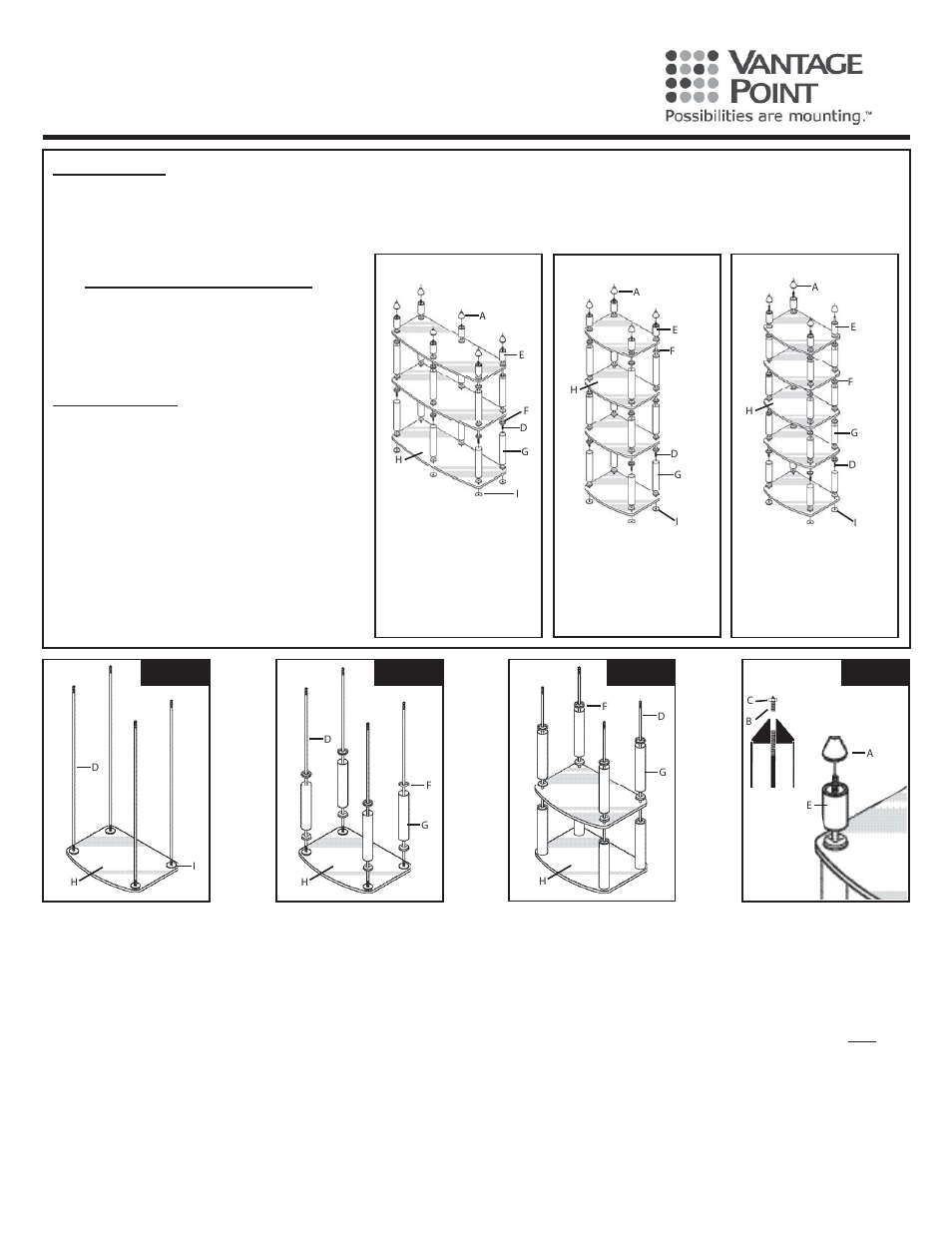Vantage Point VPAGG409 User Manual | 1 page
