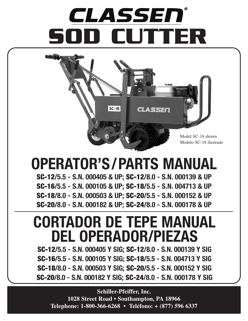 Classen SC-18/8.0 User Manual | 22 pages