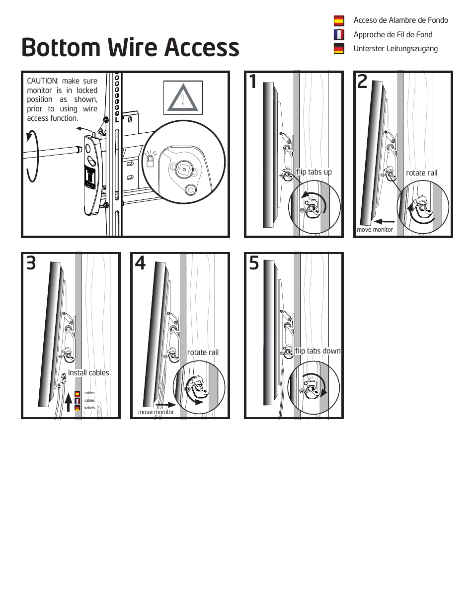 Bottom wire access | Vantage Point VTL User Manual | Page 10 / 12