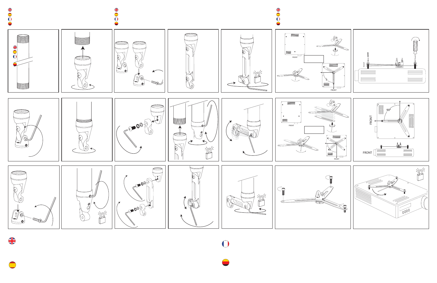 3 hole 4 hole | Vantage Point CGUPMPAX User Manual | Page 2 / 2