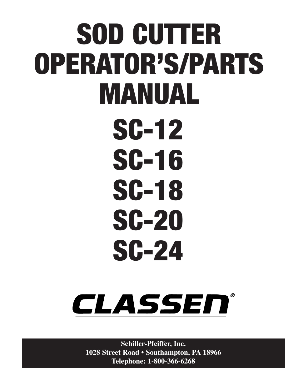 Classen SC-20 User Manual | 24 pages