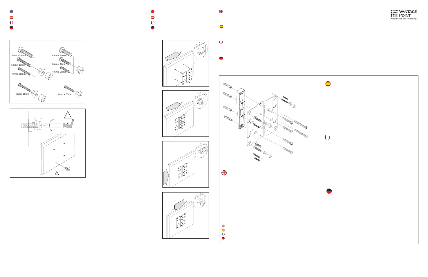 Vantage Point AX2WL01 User Manual | 2 pages