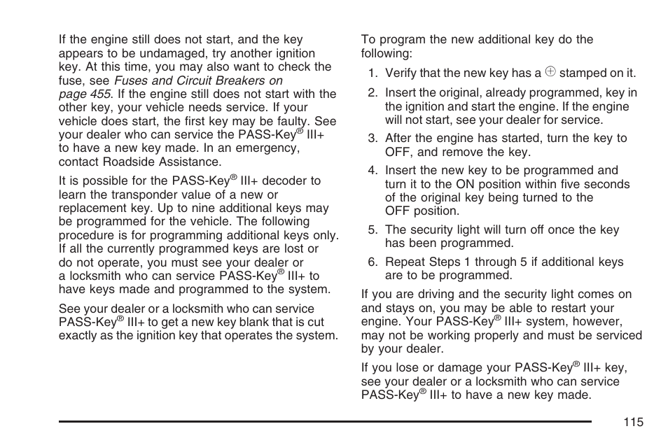 Cadillac 2007 SRX User Manual | Page 115 / 522