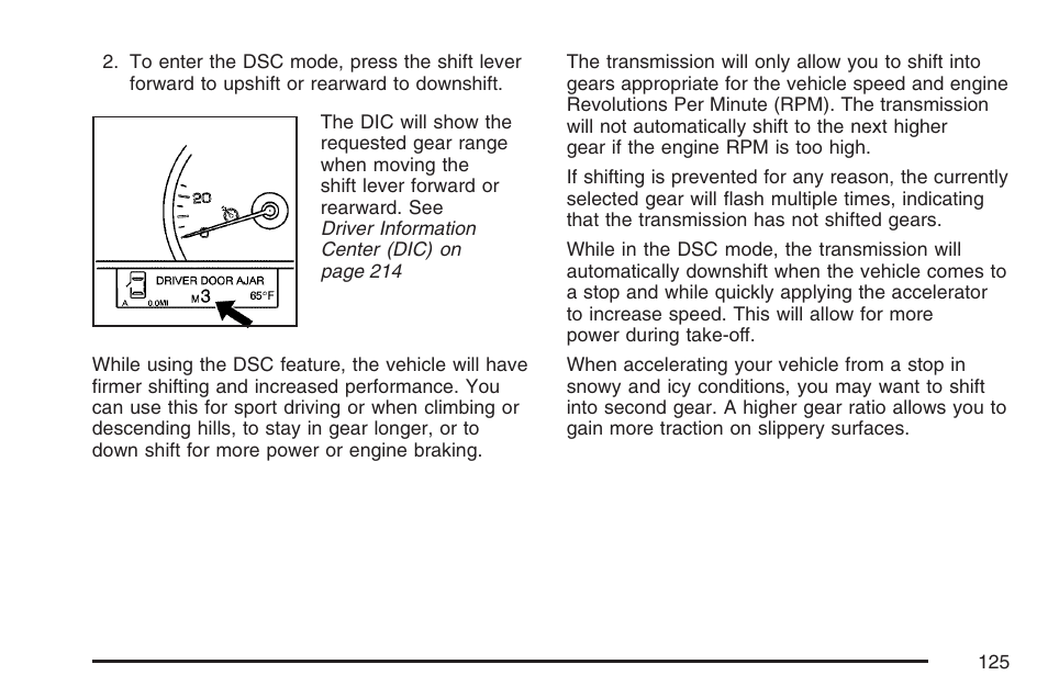 Cadillac 2007 SRX User Manual | Page 125 / 522