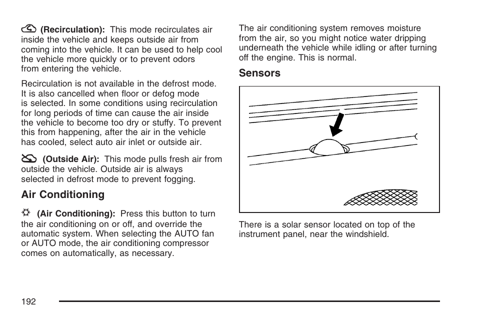 Cadillac 2007 SRX User Manual | Page 192 / 522