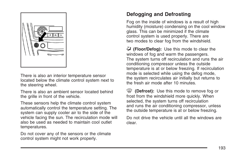 Cadillac 2007 SRX User Manual | Page 193 / 522