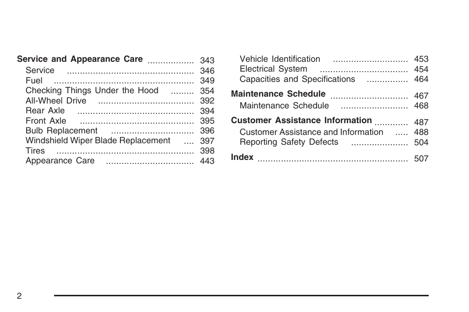 Cadillac 2007 SRX User Manual | Page 2 / 522