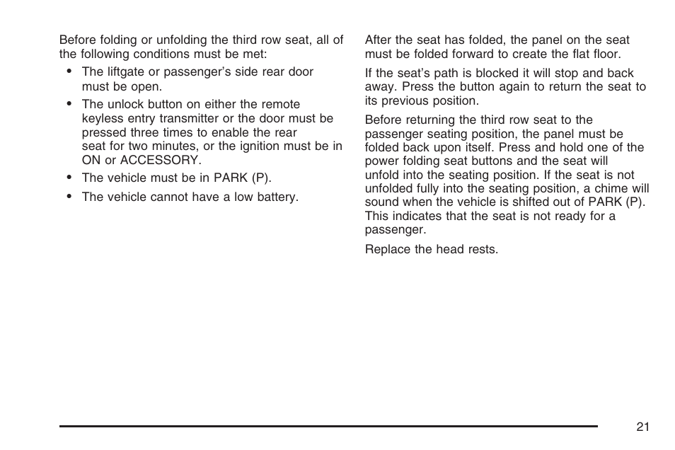 Cadillac 2007 SRX User Manual | Page 21 / 522