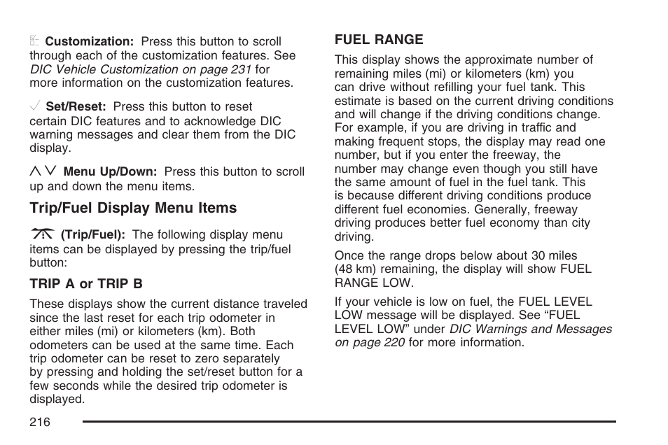 Cadillac 2007 SRX User Manual | Page 216 / 522