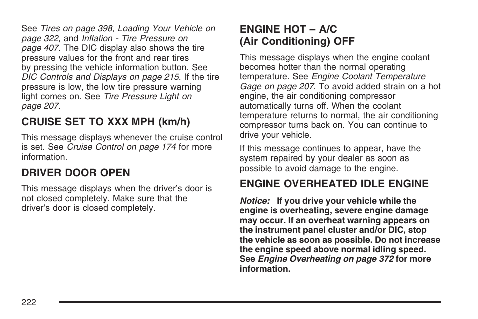 Cadillac 2007 SRX User Manual | Page 222 / 522